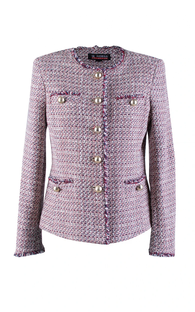 2025SS✨Lisière Bisentino Tweed Jacket O clássico tweed em uma leitura fresca e atual para o dia a